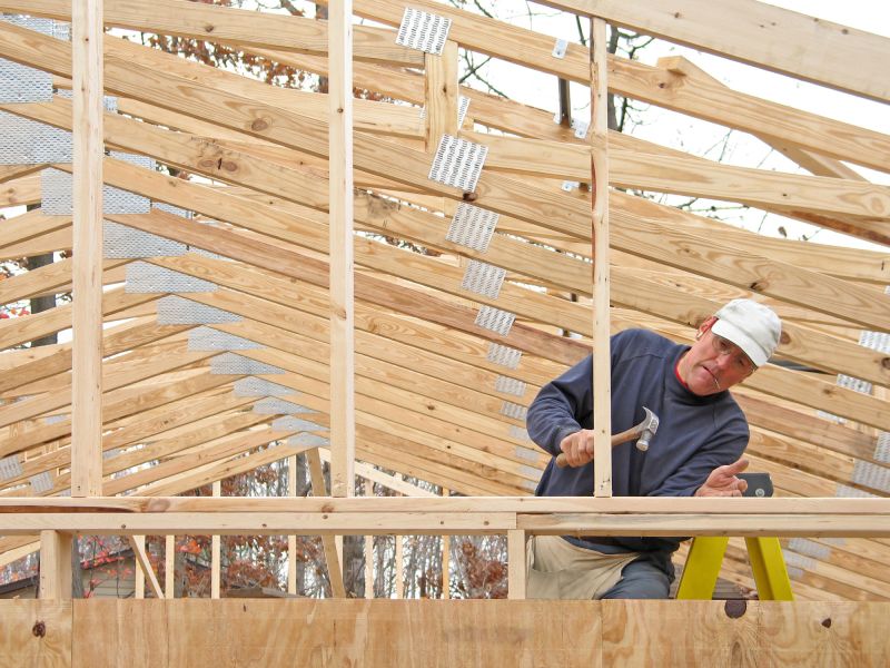 Construction Site with Framing Activity